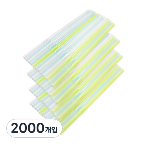 아가프라 일회용 빨대 21cm, 랜덤 발송, 2000개