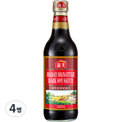 해천 노추왕 간장, 500ml, 4개