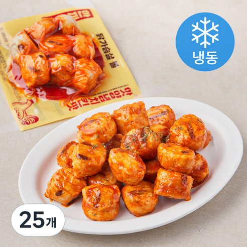 한끼통살 닭가슴살 볼 핫양념치킨맛 (냉동), 100g, 1개입, 25개