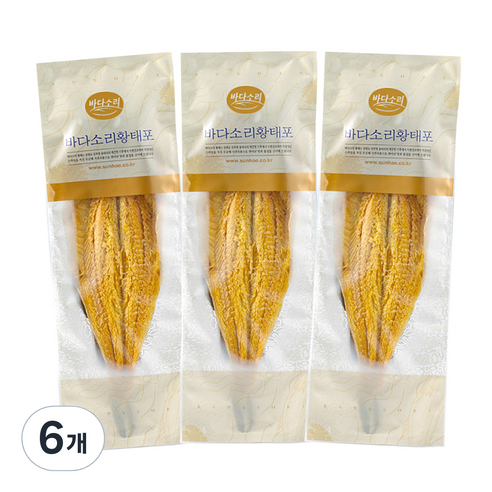 바다소리 용대리 황태포, 6개, 45g