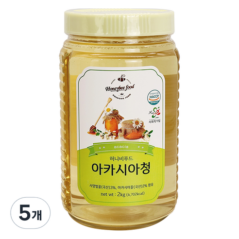 허니비푸드 아카시아청, 5개, 2kg