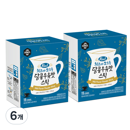 동일 치즈가 쏘오옥 달콤 우유맛 스틱 분말, 20g, 15개입, 6개