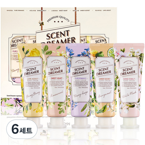 과일나라 센트드리머 퍼퓸 핸드크림 5종 선물세트, 6세트