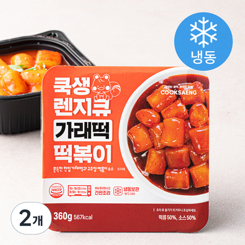 쿡생 가래떡 떡볶이 (냉동), 360g, 2개
