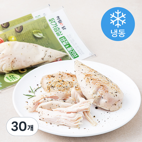 하림 하림이닭 닭가슴살 수비드 바질 & 올리브 (냉동), 115g, 30개