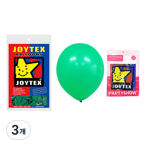 파티쇼 수입 스탠다드 풍선 30cm 100p, 라이트그린, 3개