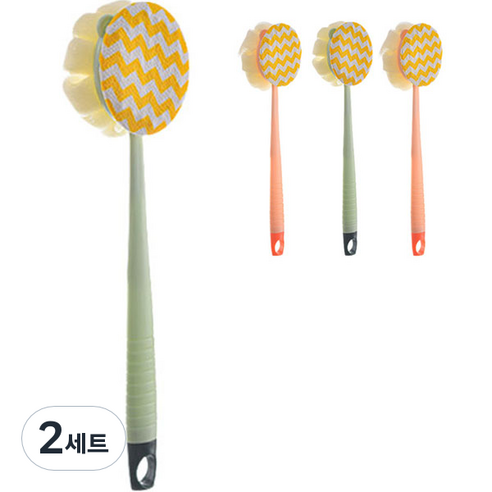 ABM 손잡이 양면 때밀이 샤워볼 4p, 랜덤발송, 2세트