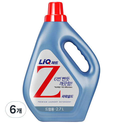 리큐 제트 파워쉴드 액상세제 드럼용, 2.7L, 6개