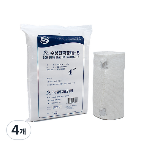 수성 탄력 붕대 S, 12개입, 4개