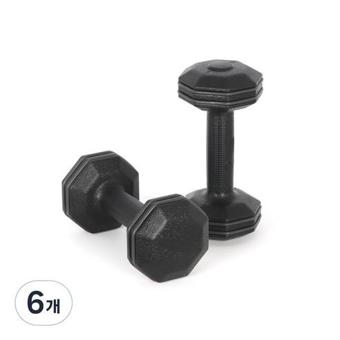 아리프 블랙라인 범퍼 옥타곤 덤벨, 2kg, 6개