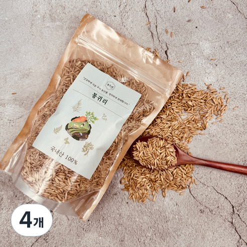 뜰안애 국내산 부드러운 통귀리, 500g, 4개