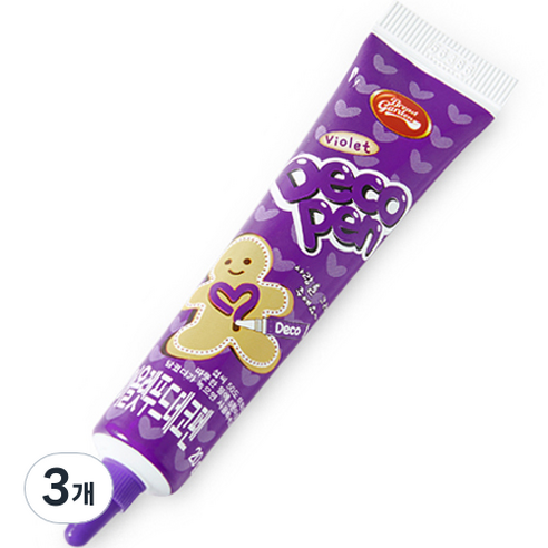 브레드가든 초코펜 바이올렛 데코펜, 20g, 3개