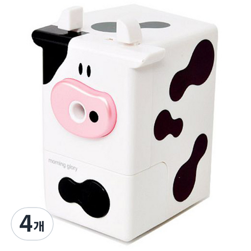 모닝글로리 사각젖소 연필깎이, 4개