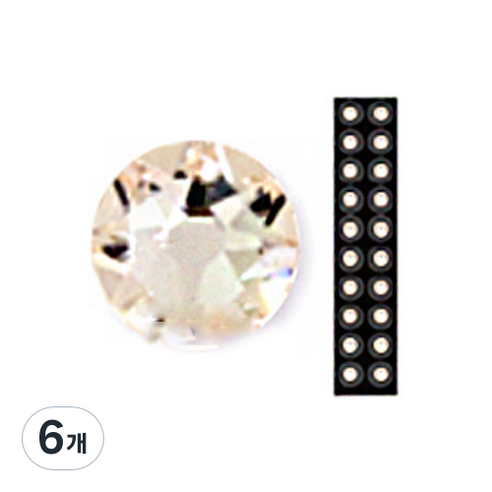 와사비네코 미미츠보 쥬얼리 귀지압패치 M 3.0mm 20p, 실크, 6개