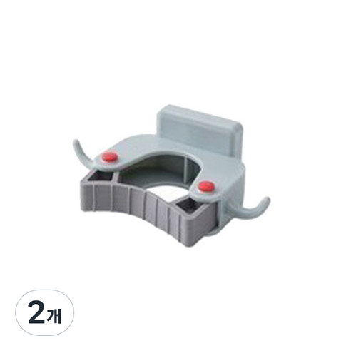 재미월드 보급형 청소도구 거치대, 2개, 블루