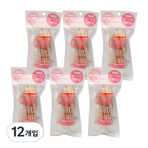GUMMM 7인치 애견가죽껌, 치킨껌맛, 85g, 12개
