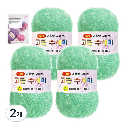 야나 대용량 수세미 100g x 4p + C 인쇄도안 8종 세트, 133 소프트민트, 2개