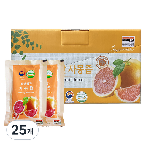 싱싱 빨간 자몽즙, 2000ml, 25개