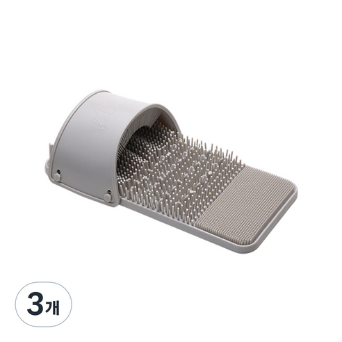 발롱 국내생산 3D 풋브러쉬, 그레이, 1개입, 3개