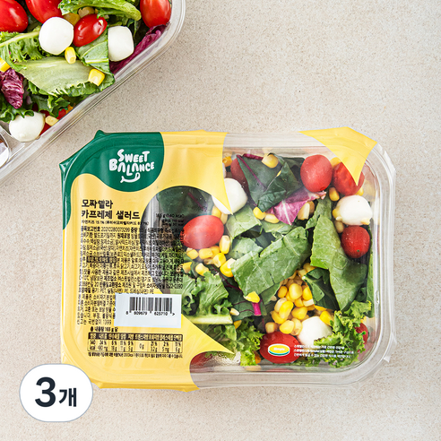 스윗밸런스 모짜렐라 카프레제 샐러드, 165g, 3개