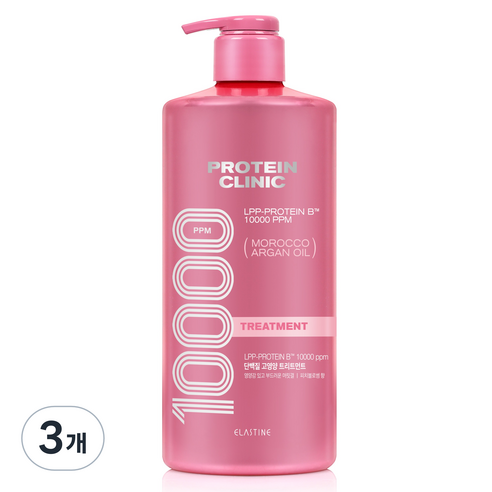엘라스틴 프로틴 클리닉 10000 고영양 단백질 트리트먼트 피치블로썸향, 3개, 1L