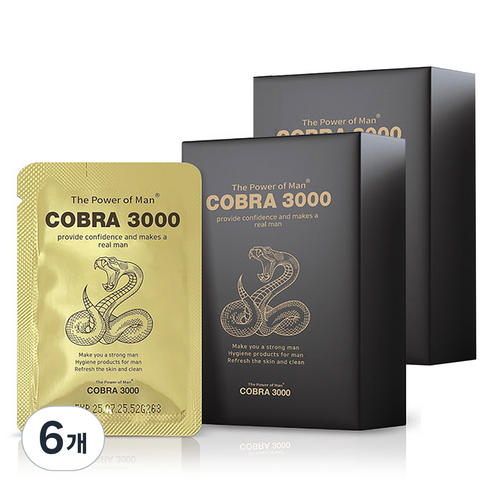 남자의 힘 코브라 3000 휴대용 수용성 마사지젤 10p, 30g, 6개