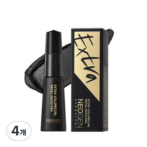 네오젠 엑스트라 볼륨컬 메탈 마스카라 리필 4ml, 블랙, 4개