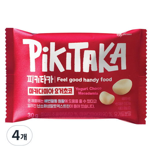 피키타카 대상 마카다미아 요거초코, 30g, 4개