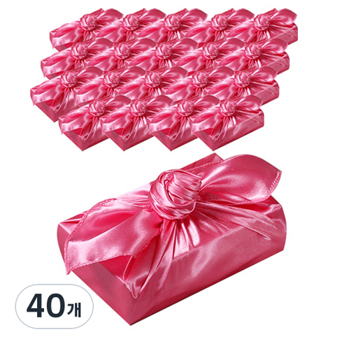 통샵 공단 보자기 55 × 55 cm, 꽃분홍, 40개