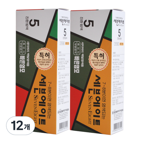 세븐에이트 새치 염색약, 5호 진한밤색, 12개