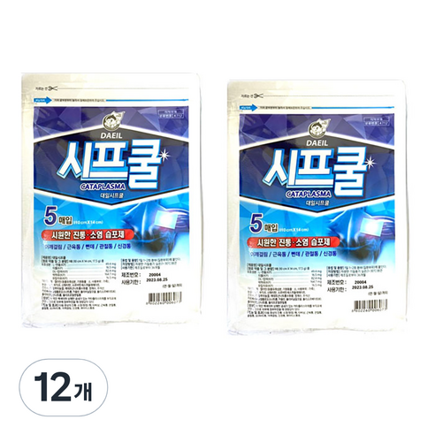 대일시프쿨 파스, 5개입, 12개