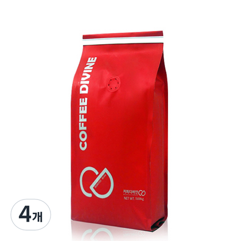 커피디바인 아보카도블렌드 원두커피, 사이펀, 500g, 4개