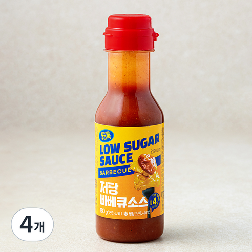 저당 바베큐 소스, 180g, 4개