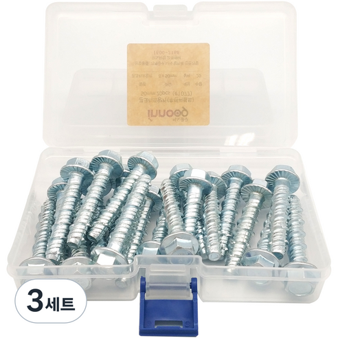 이노공구 콘크리트앙카 후렌찌볼트 60mm x 20p + 케이스, 3세트