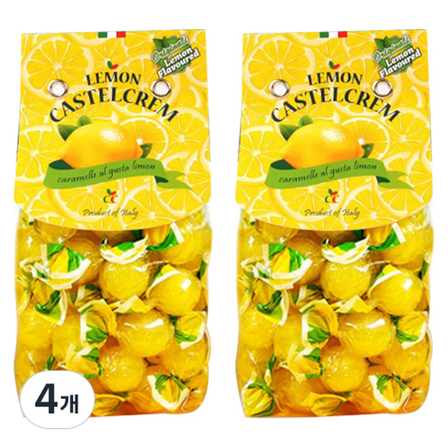 CASTELCREM 캔디 레몬, 200g, 4개