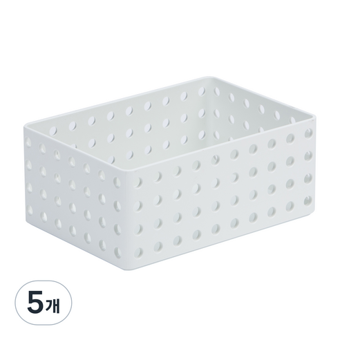 리템 S&S 수납정리함 중, WHITE, 5개