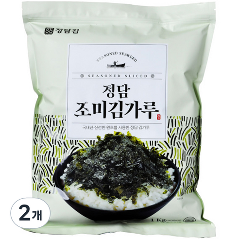 정담김 조미 김가루, 2개, 1kg