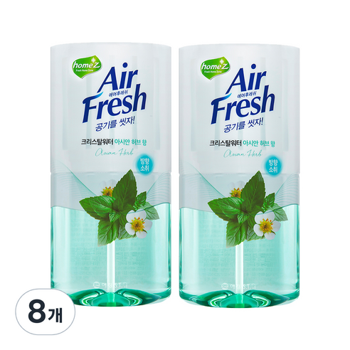 에어후레쉬 크리스탈워터 본품, 400ml, 8개