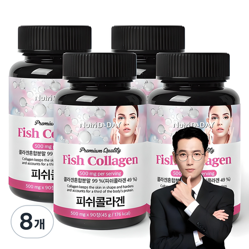 뉴트리디데이 프리미엄 피쉬 콜라겐 타블렛, 90정, 8개