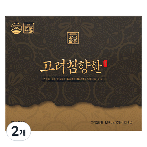 한국삼 고려 침향환 30p, 2개, 112.5g