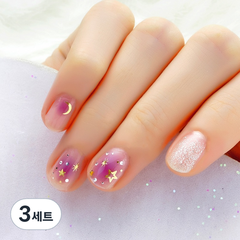 넬로 팔레트 젤 네일 스티커, 일루젼판타지, 3세트
