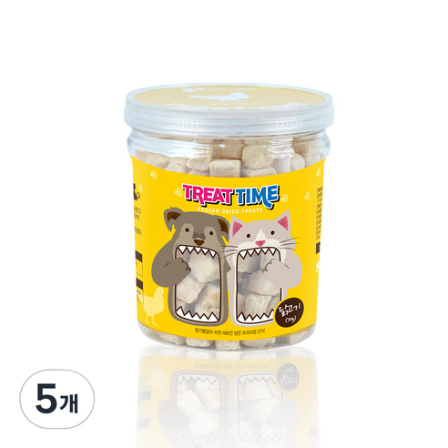트릿타임 강아지 동결건조간식, 5개, 닭고기트릿, 70g