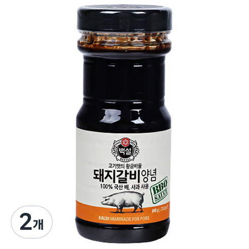 백설 돼지갈비 양념, 840g, 2개