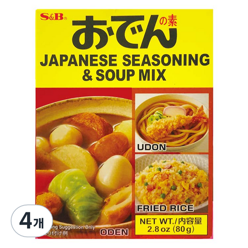 에스앤비 오뎅용 시즈닝 스프 믹스, 80g, 4개