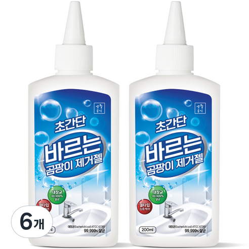 생활공식 초간단 바르는 곰팡이 제거젤, 200ml, 6개