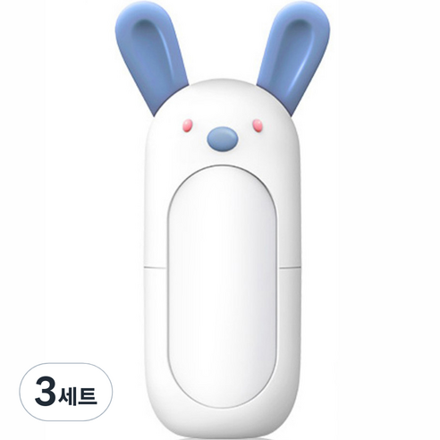 블루마켓 귀여운 캐릭터 케이스 베이비 손톱깍이 세트, 토끼, 3세트