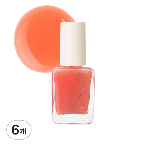 파셋 셀럽 네일컬러 폴리쉬 매니큐어 7ml, 08 페일코랄, 6개