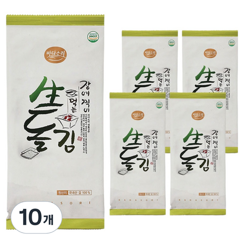바다소리 장에찍어먹는 생돌김 반절, 5g, 10개