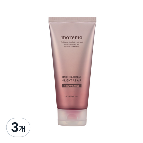 모레모 라이트 애즈 에어 탈모 완화 기능성 트리트먼트, 3개, 180ml