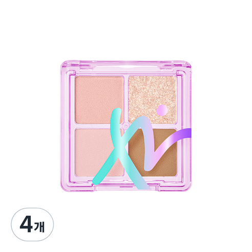 아이빔 하이틴 룩스 아이팔레트 6.6g, 02 멜로우 핑크, 4개